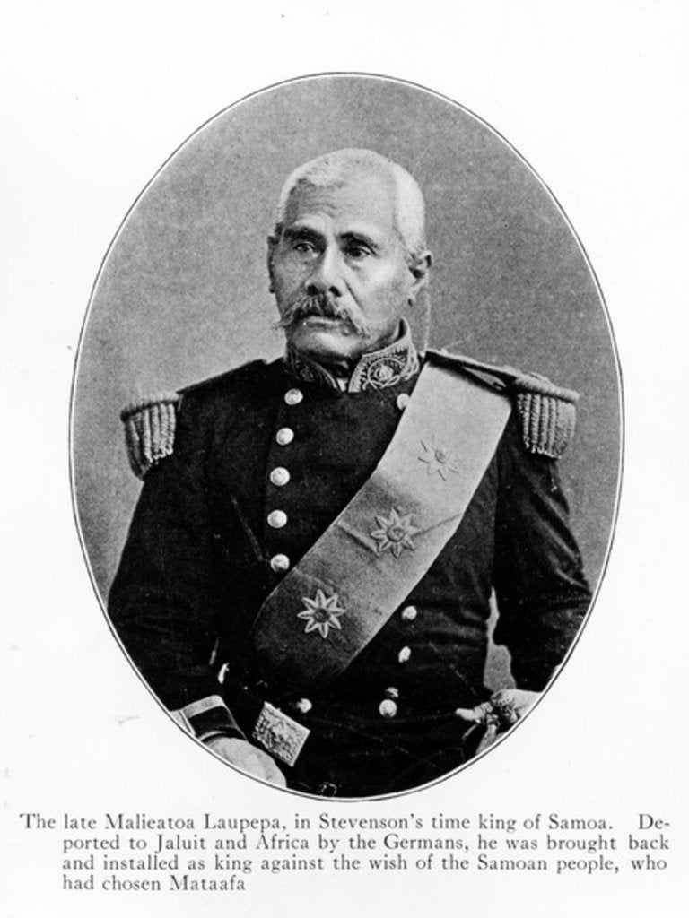 Detail of Malietoa Laupepa by German Photographer