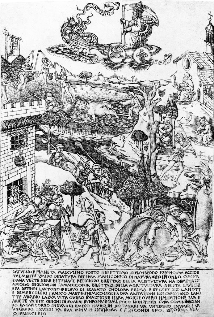 Detail of Saturn, c.1464 by Baccio Baldini