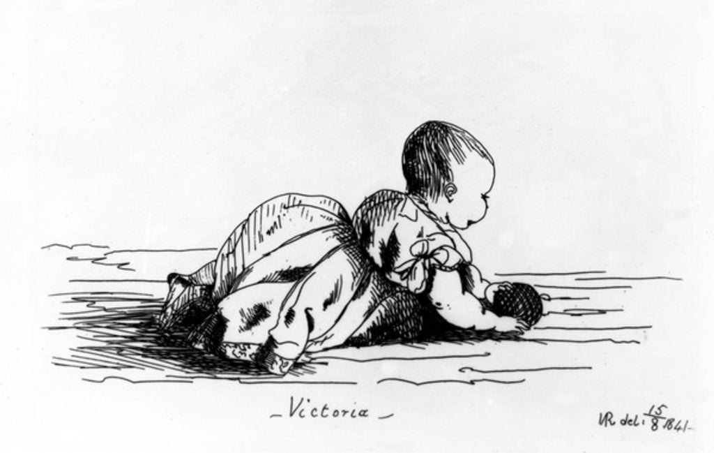 Detail of Victoria, The Princess Royal, 1841 by Victoria Queen