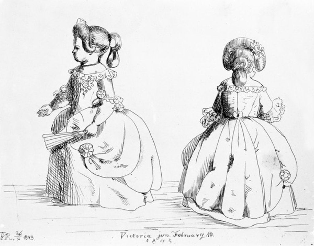 Detail of Victoria, The Princess Royal, 1843 by Victoria Queen