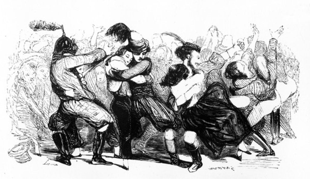 Detail of Le Bal Chicard, c.1840 by French School