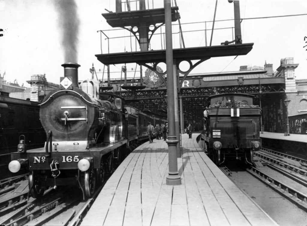 Detail of Platforms at Charing Cross Station, 1913 by English Photographer