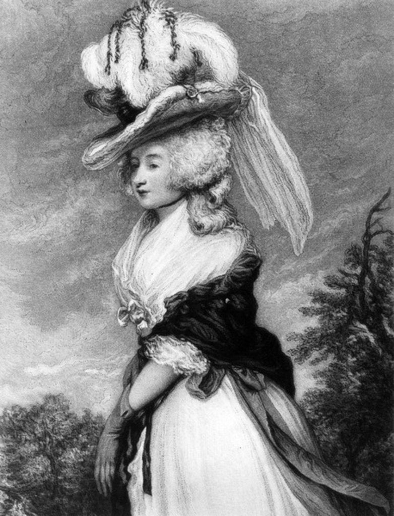 Detail of Lady Letitia Lade, mezzotint by Frederick Bromley, c.1785 by Joshua Reynolds