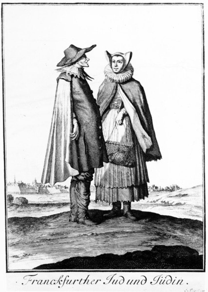 Detail of A Jewish Couple from the Frankfurter Judengasse, 1703 by Christoph Weigel