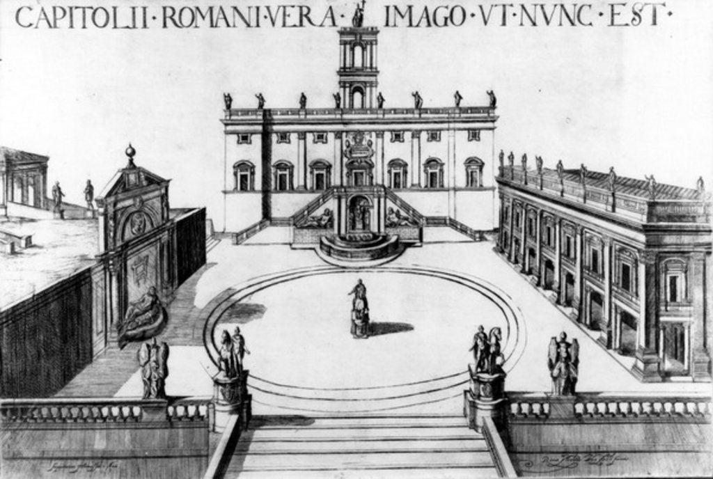Detail of View of the Capitoline in Rome, 1600 by Italian School