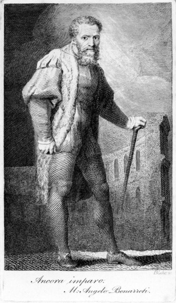 Detail of Ancora imparo by Michelangelo (after) Buonarroti