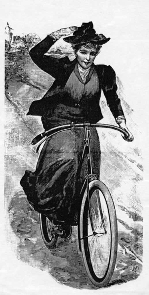 Detail of Bicycling Downhill by English School