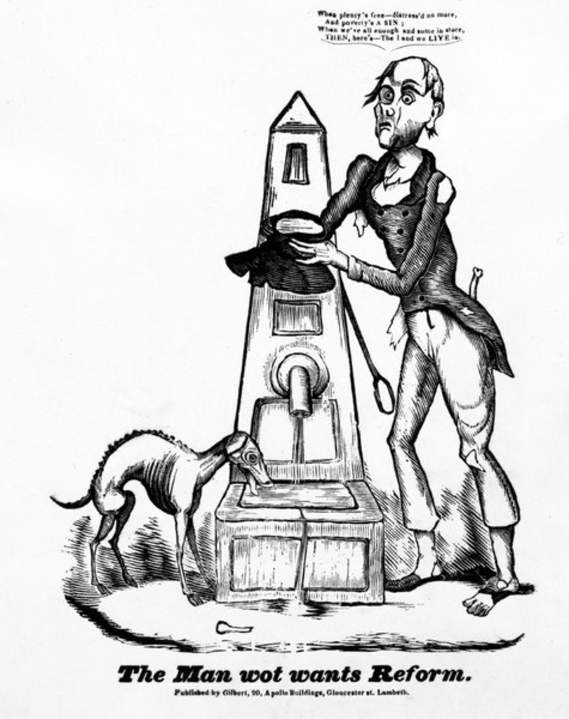 Detail of The Man wot wants Reform, 1866 by English School
