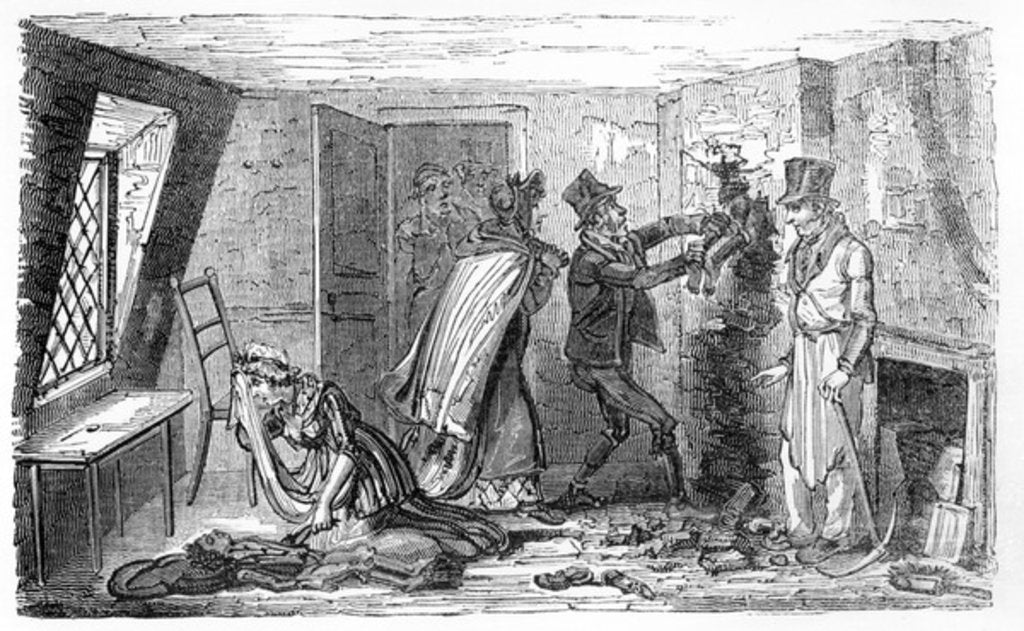 Detail of Chimney Sweep's Boys Trapped in a Chimney by English School