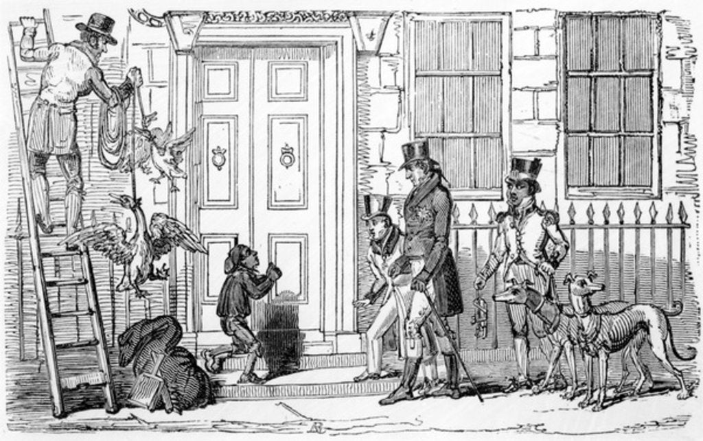 Detail of Chimney Sweeping with Geese by English School