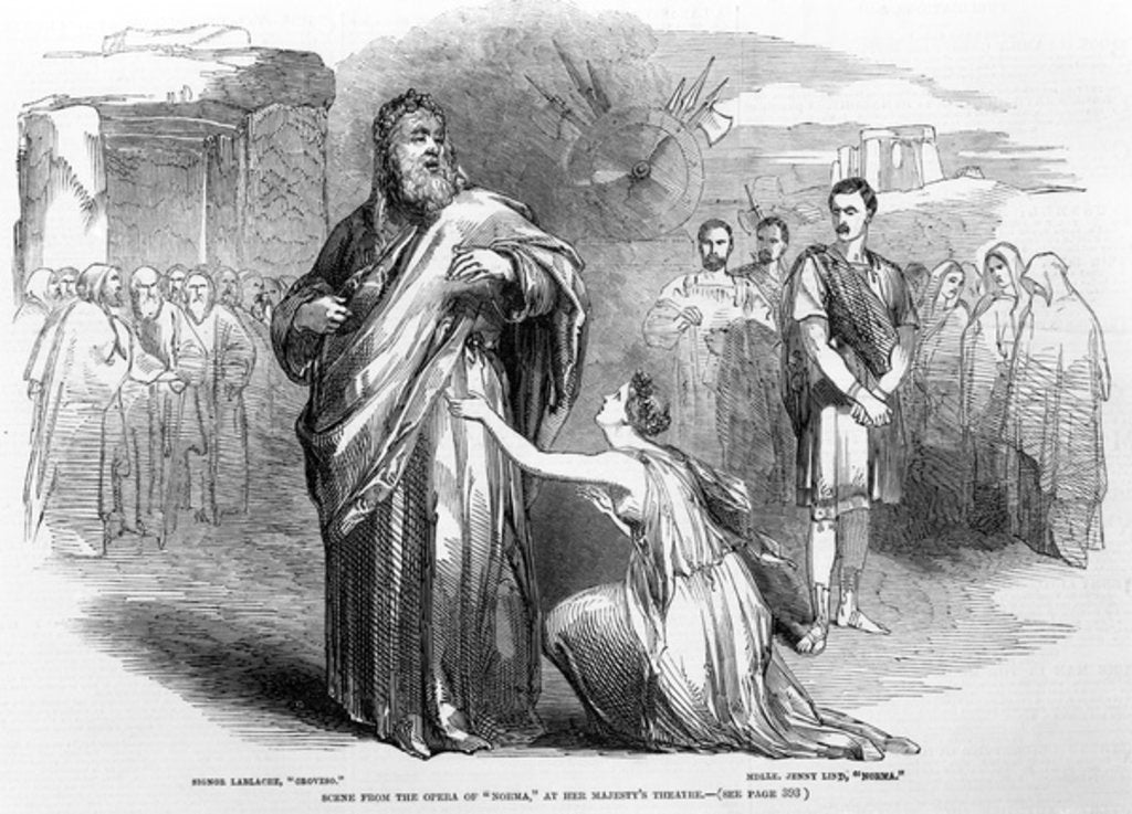 Detail of Scene from the Opera 'Norma' at Her Majesty's Theatre, London,1847 by English School