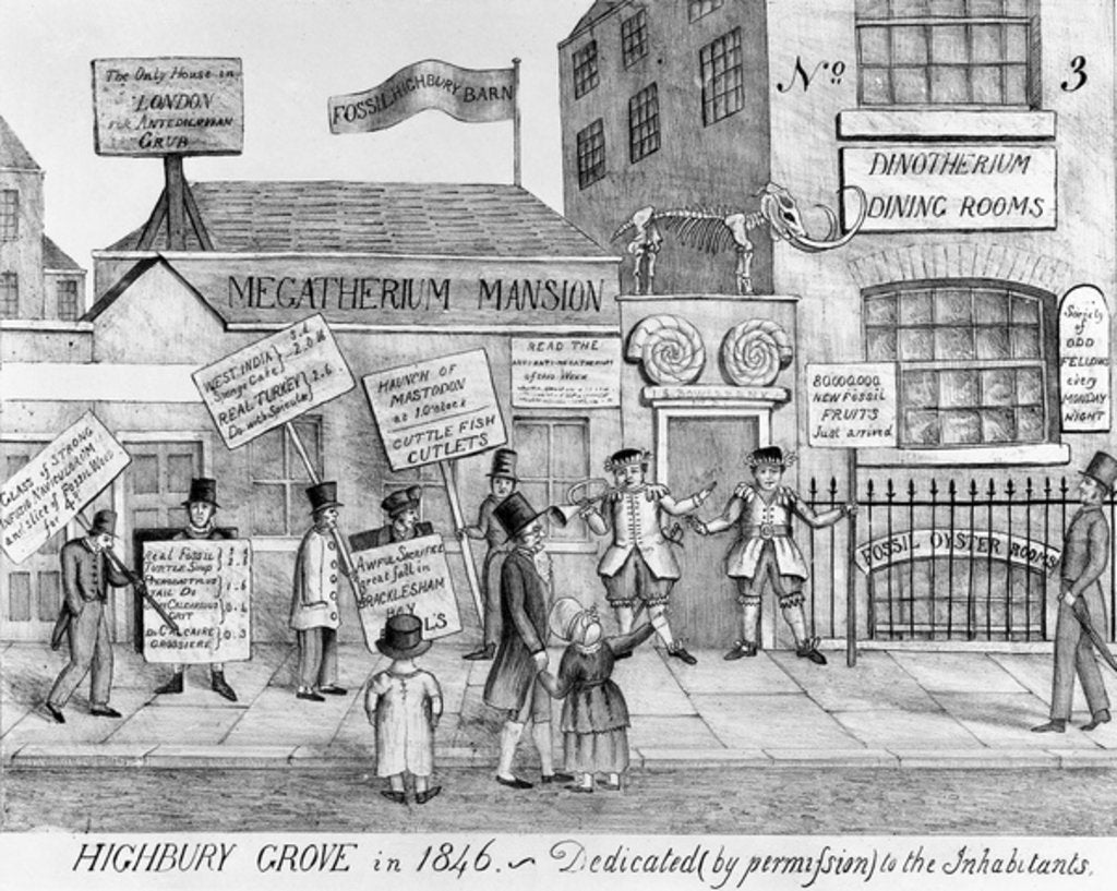 Detail of The Dinotherium Dining Rooms of Highbury Grove, 1846. by English School