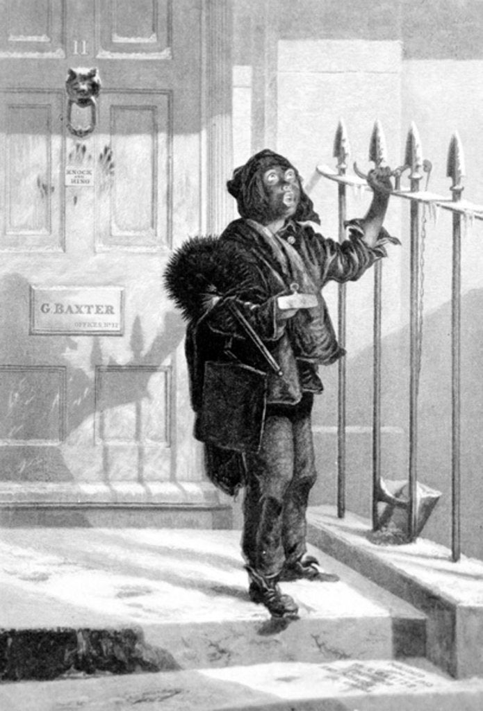 Detail of Chimney Sweep on the Morning Call,1853 by English School