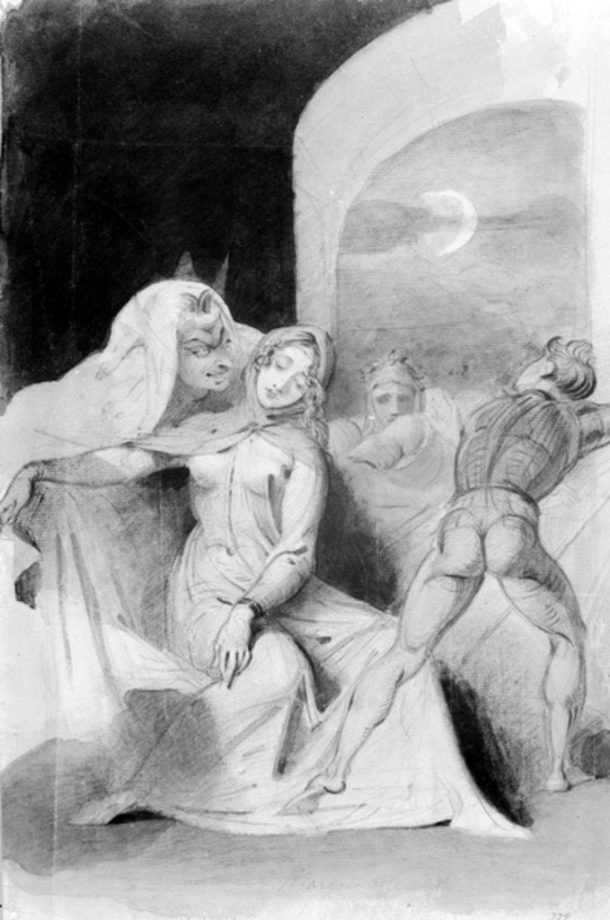 Detail of Illustration from the Faust,19th Century by German School
