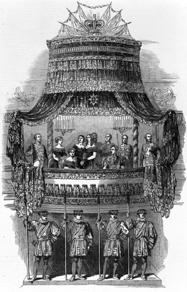 Detail of Her Majesty's State visit to the Royal Italian Opera, Covent Garden, 1848 by English School