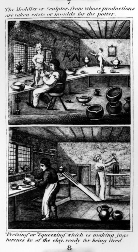 Detail of The Moddler or sculptor, 1827 by English School