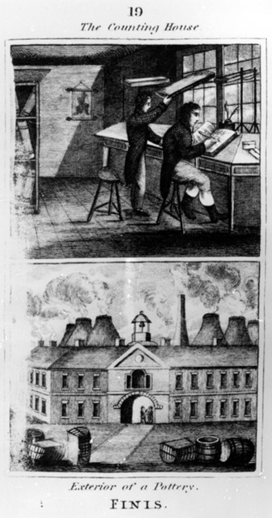 Detail of The Counting House, 1827 by English School
