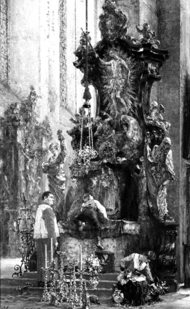 Detail of Drawing of an Altar, 1885 by Adolph Friedrich Erdmann von Menzel