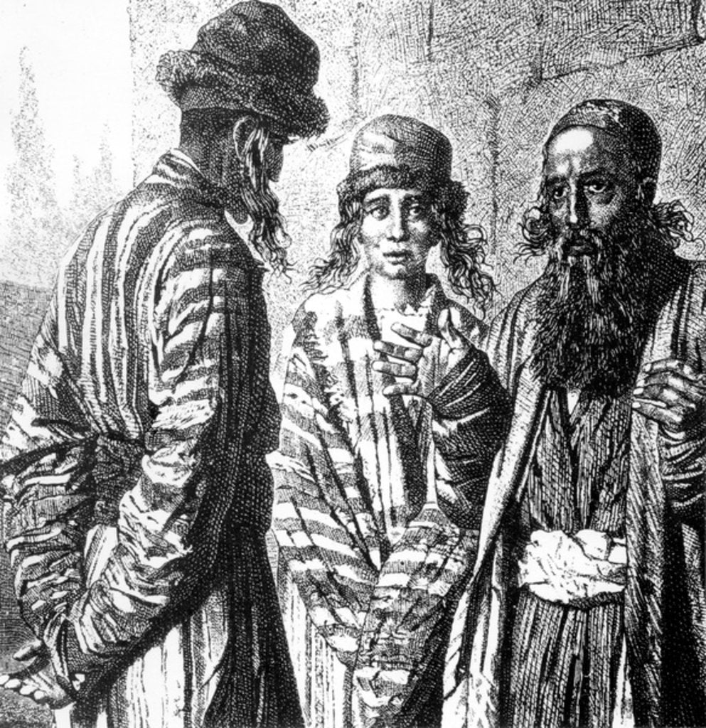 Detail of The Jews of Tashkent from 'The World in Your Hands', 1878 by English School