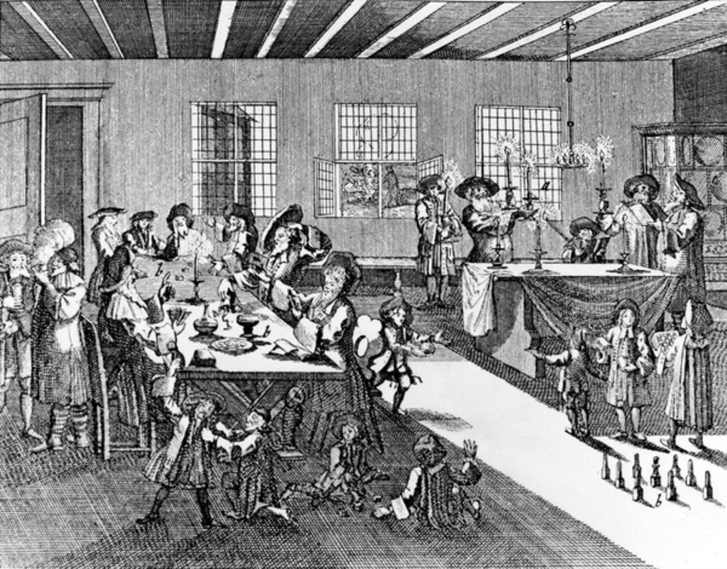 Detail of Hannukah by Georg Puschner from Kirchner's 'Jüdisches Ceremoniel', 1726 by German School