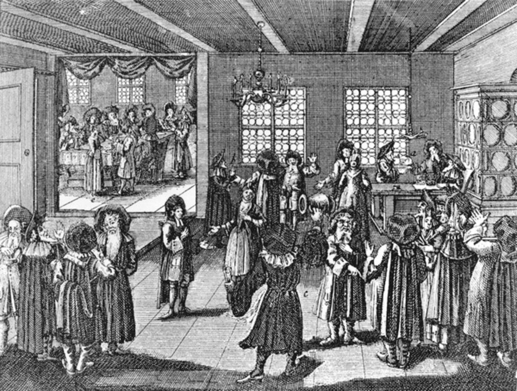 Detail of Ketubah by Georg Puschner from Kirchner's 'Jüdisches Ceremoniel', 1726 by German School