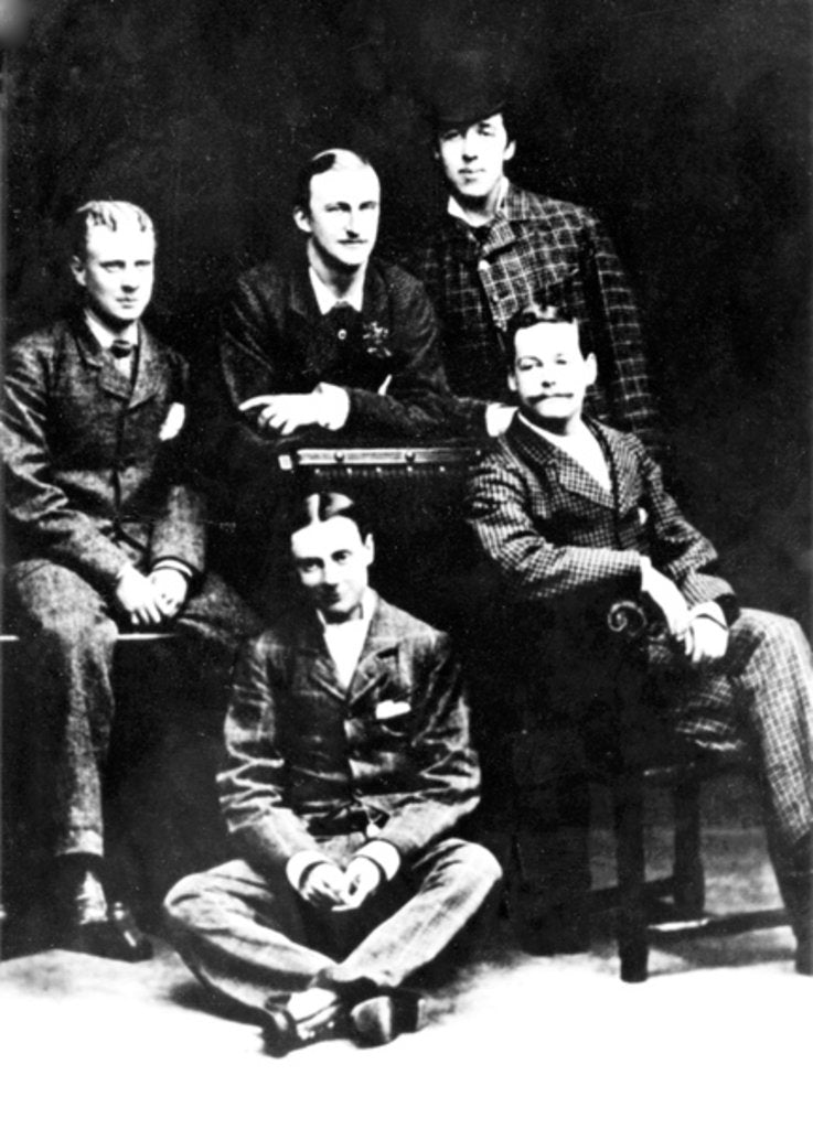 Detail of Oscar Wilde with a group of Madgalen friends, 1876 by English Photographer