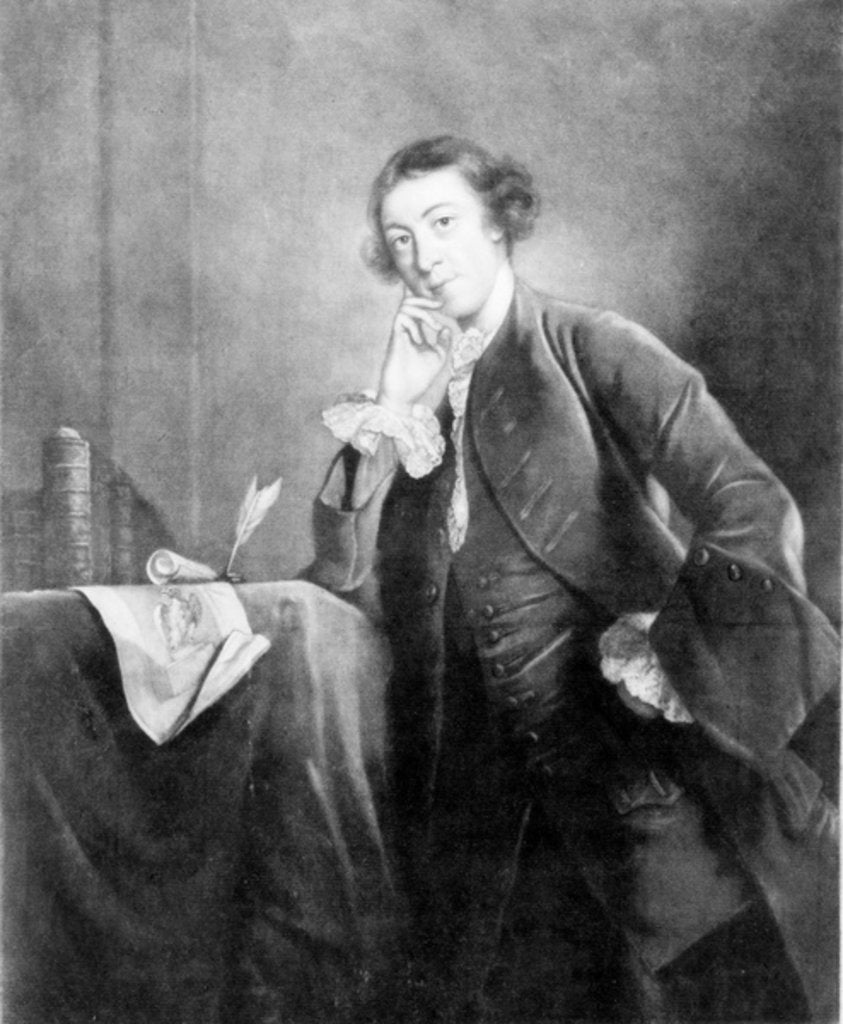 Detail of Horace Walpole, by James McArdel after a portrait by Joshua Reynolds, 18th Century by Joshua Reynolds