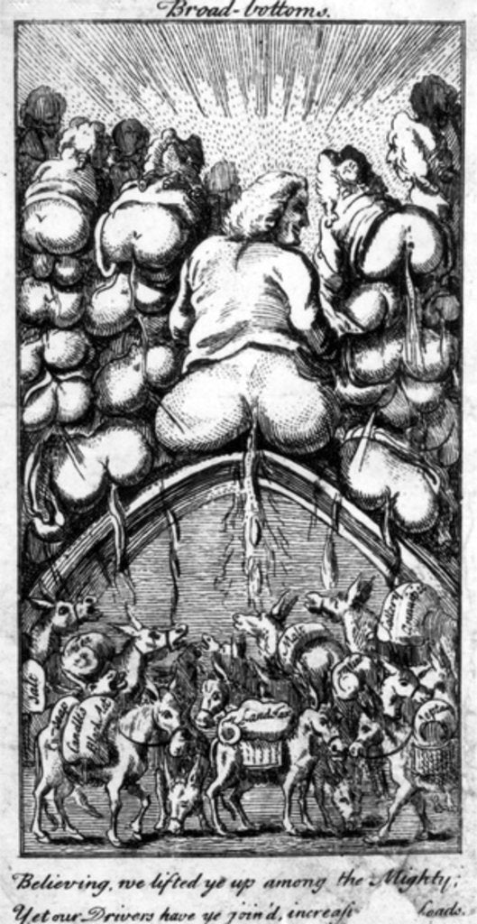 Detail of Broad Bottoms, 1745 by English School