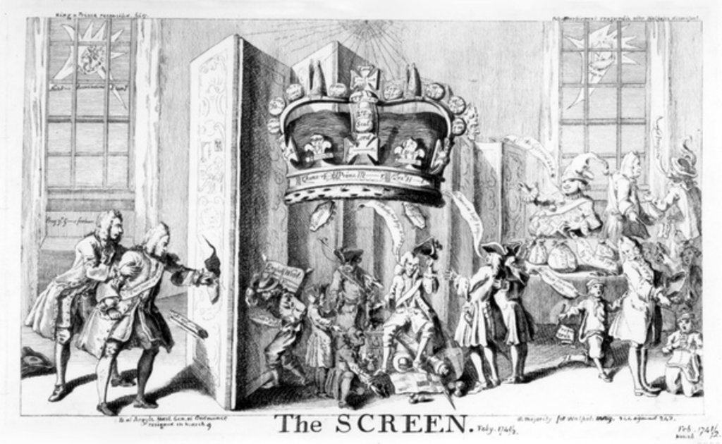 Detail of The Screen, 1742 by English School