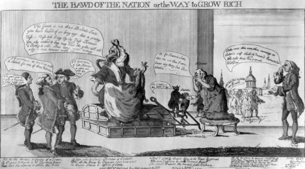 Detail of The Bawd of the Nation, or the Way to Grow Rich by English School