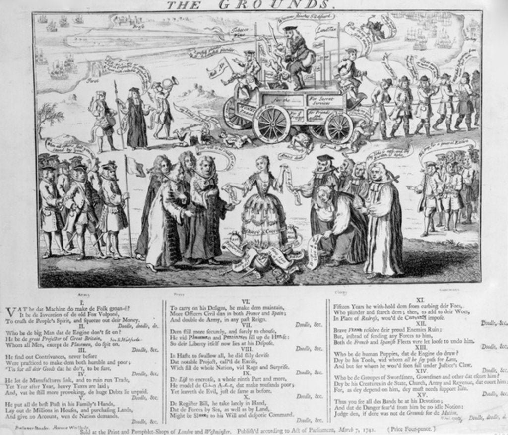 Detail of The Grounds, 1741 by English School