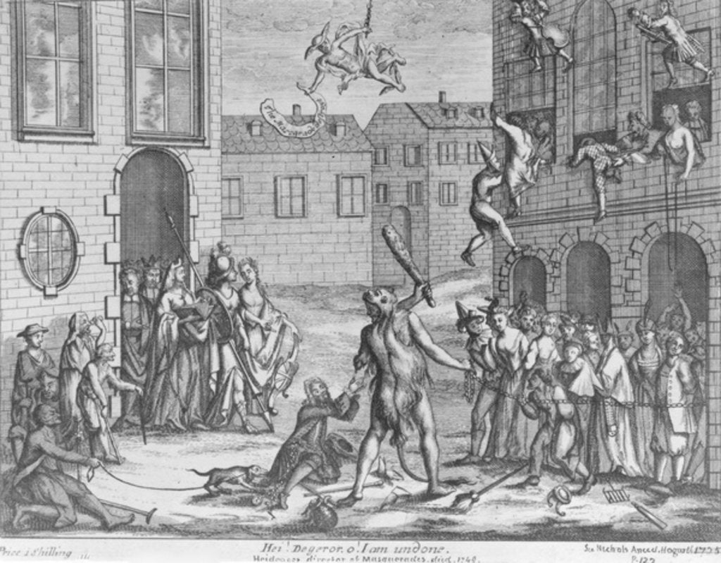 Detail of Hei! Degeror O! I am undone! Circa 1724 by English School