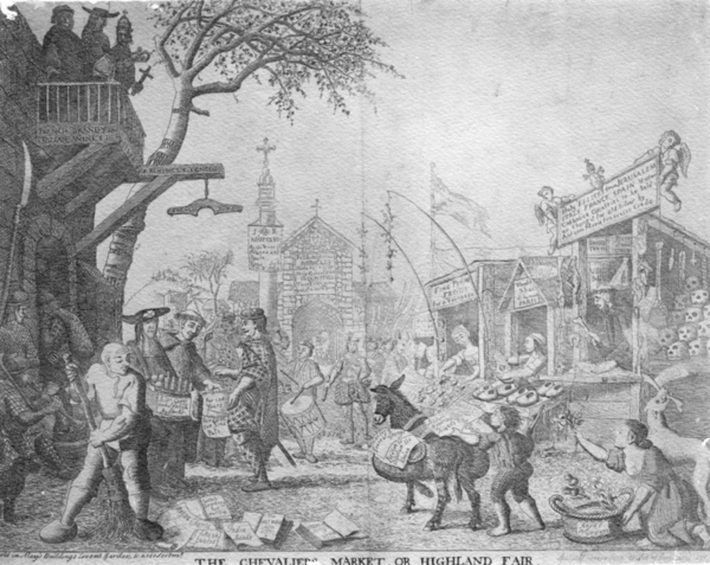 Detail of The Chevaliers Market, or Highland Fair. by English School