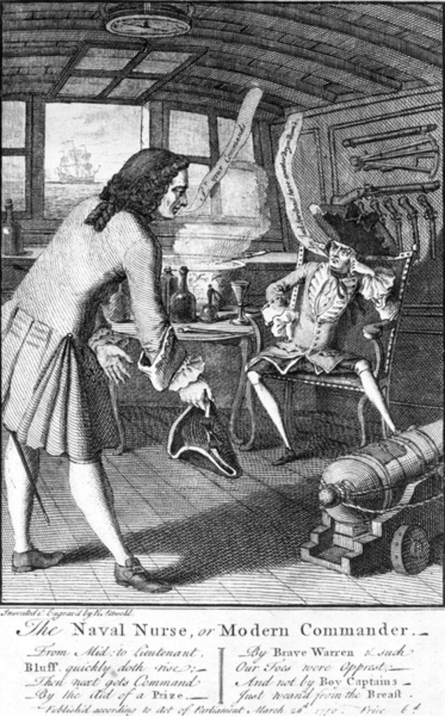 Detail of The Naval Nurse, or Modern Commander, 1750 by English School