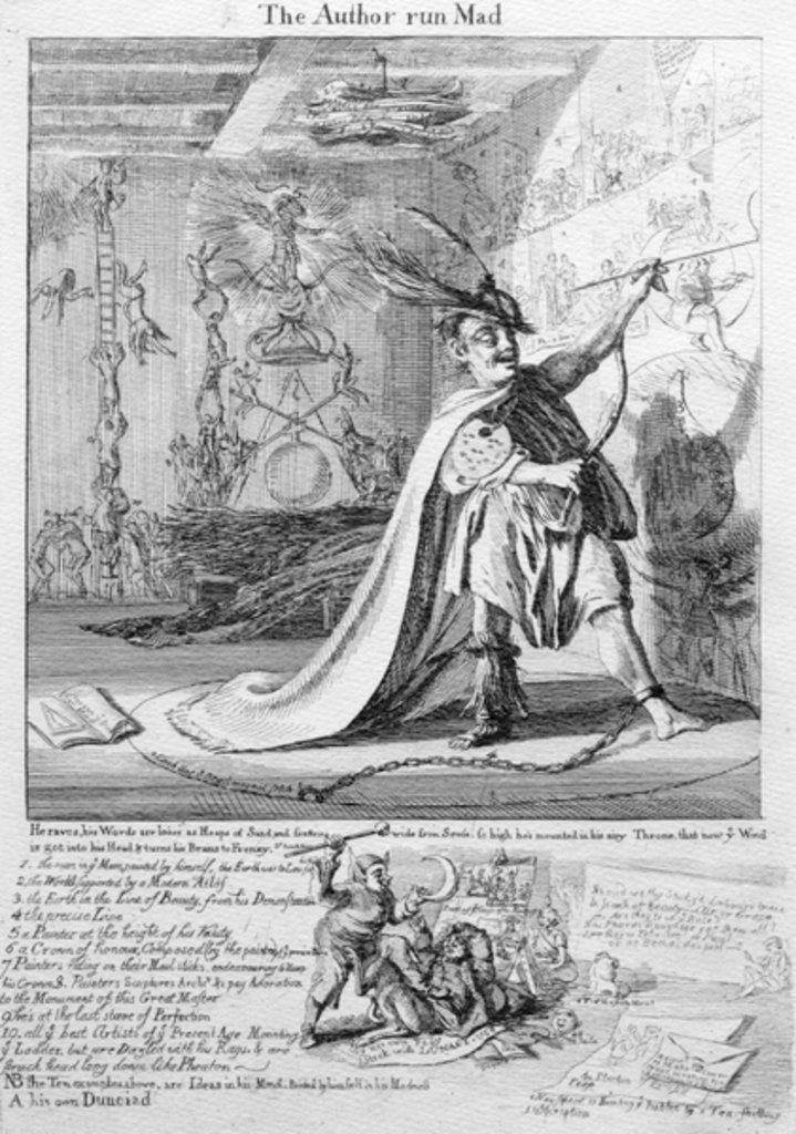 Detail of The Author Run Mad, 1755 by Paul Sandby