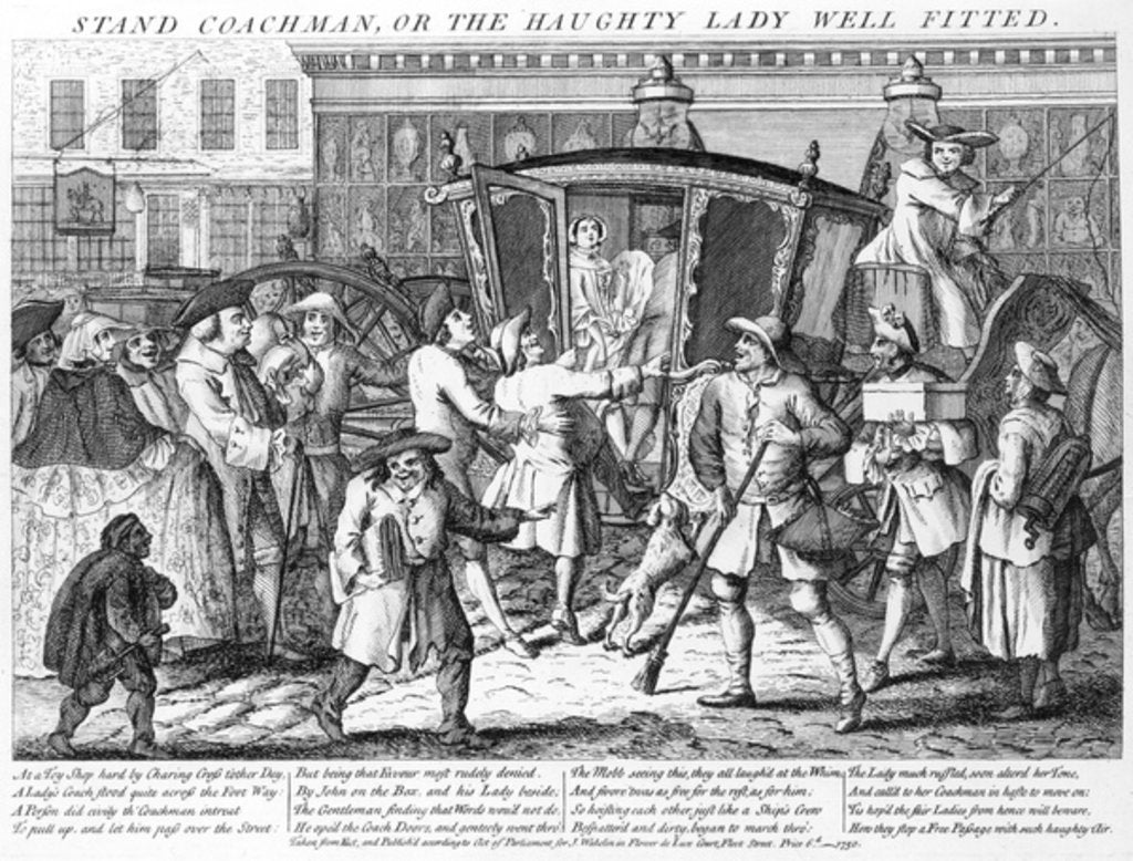 Detail of Stand Coachman or the Haughty Lady Well Fitted by English School