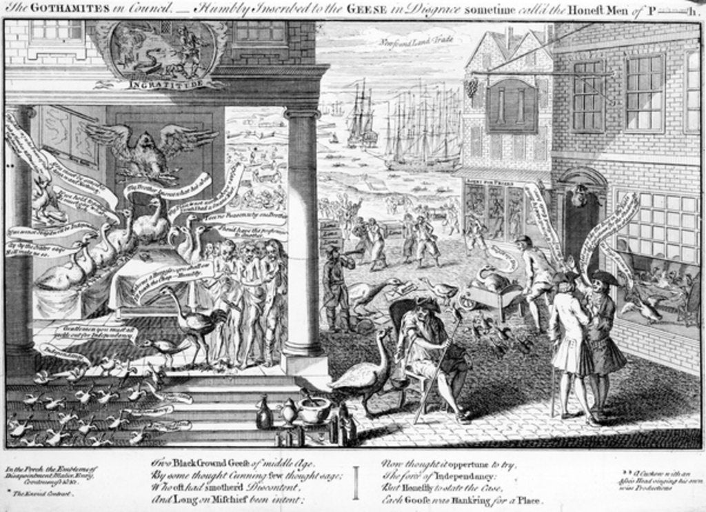 Detail of The Gothamites in Council, 1761 by English School