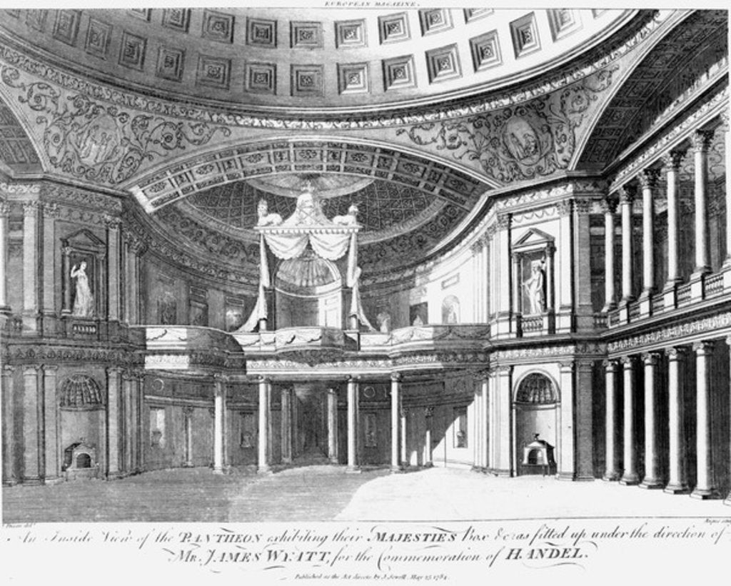 Detail of An inside view of the Pantheon, Oxford Street, London, 1784 by John Dixon