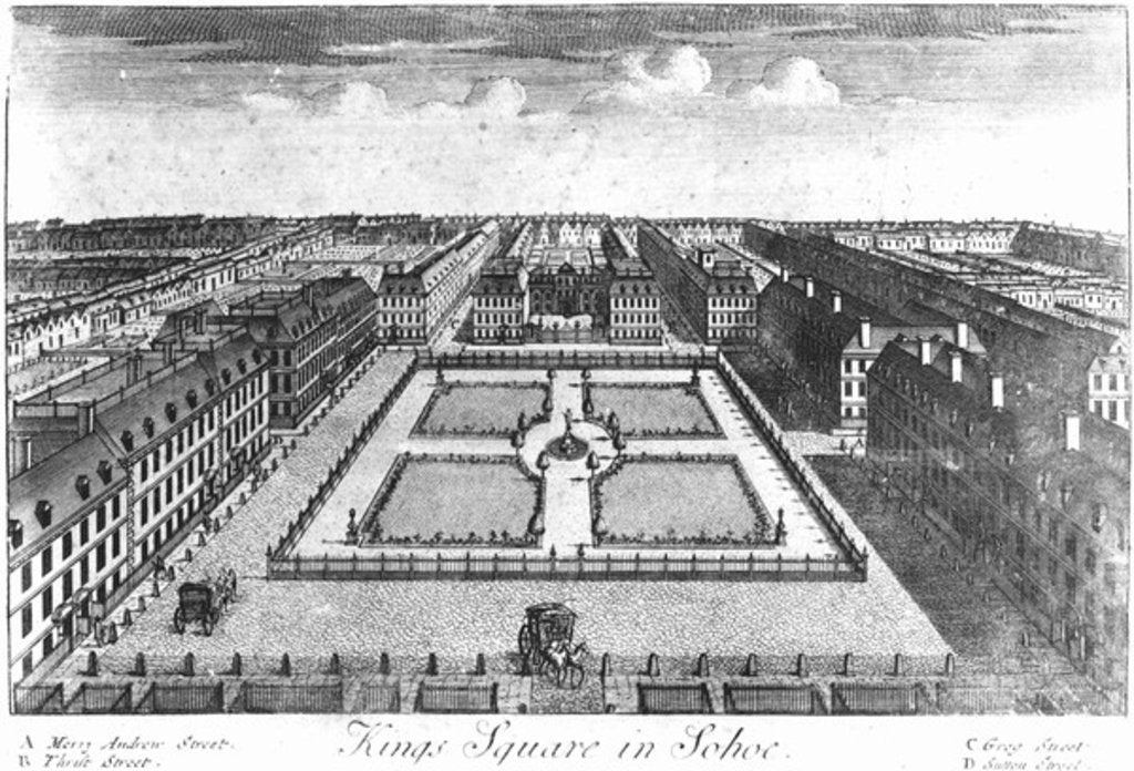 Detail of Kings Square Soho, 1720-30 by Haynes King