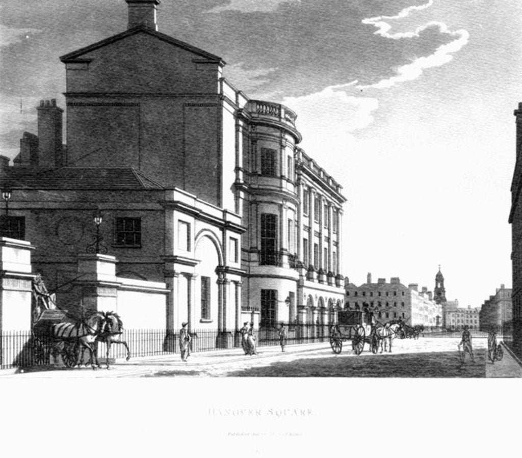 Detail of Hanover Square, 1800 by English School