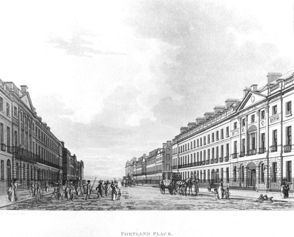 Detail of Portland Place, London, 1800 by English School