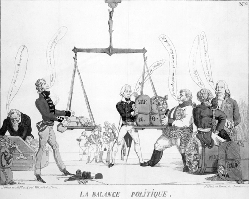 Detail of La Balance Poltique, 1815 by English School