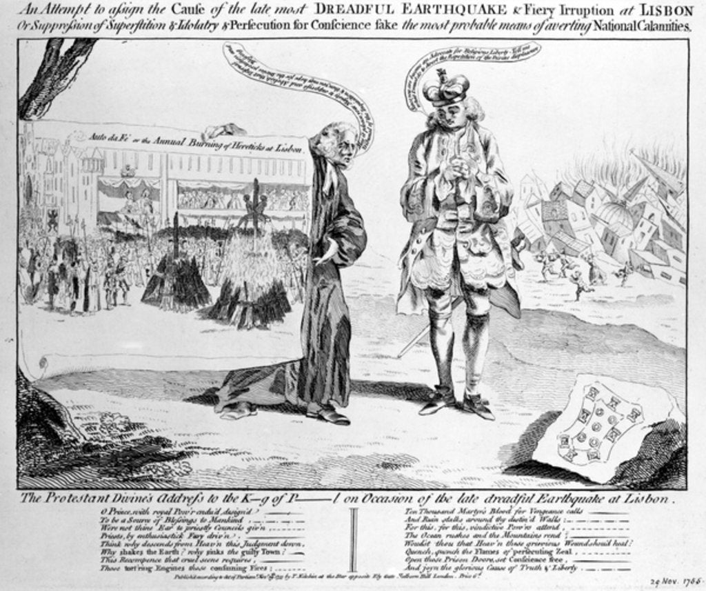 Detail of An attempt to assign the cause of the late most dreadful earthquake at Lisbon, 1755 by Thomas Kitchin