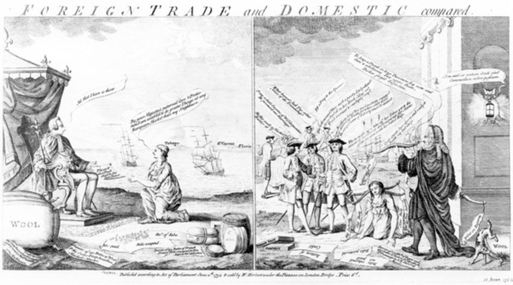 Detail of Foreign Trade and Domestic Compared, by William Herbert, 1754 by English School
