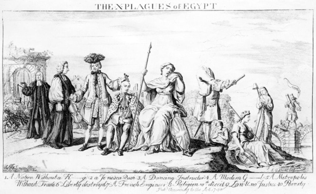 Detail of The X Plagues of Egypt, c.1749 by English School