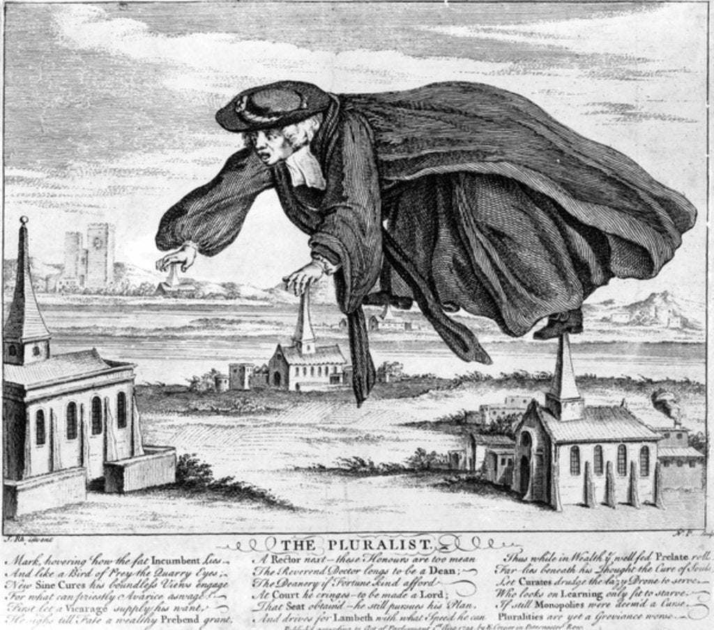 Detail of The Pluralist, c.1744 by Nathaniel Parr