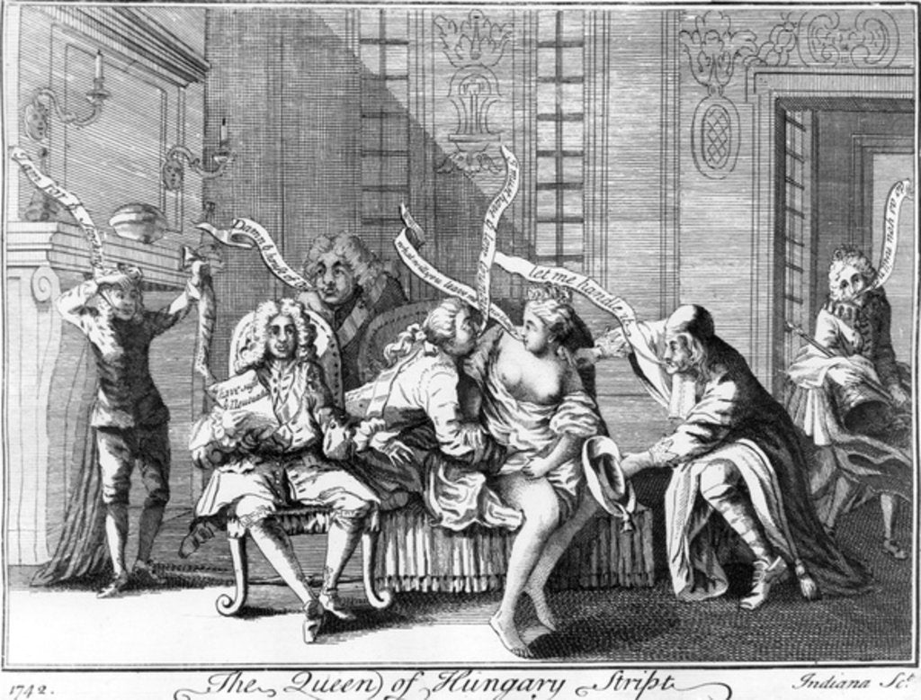 Detail of The Queen of Hungary Stript, 1742 by English School