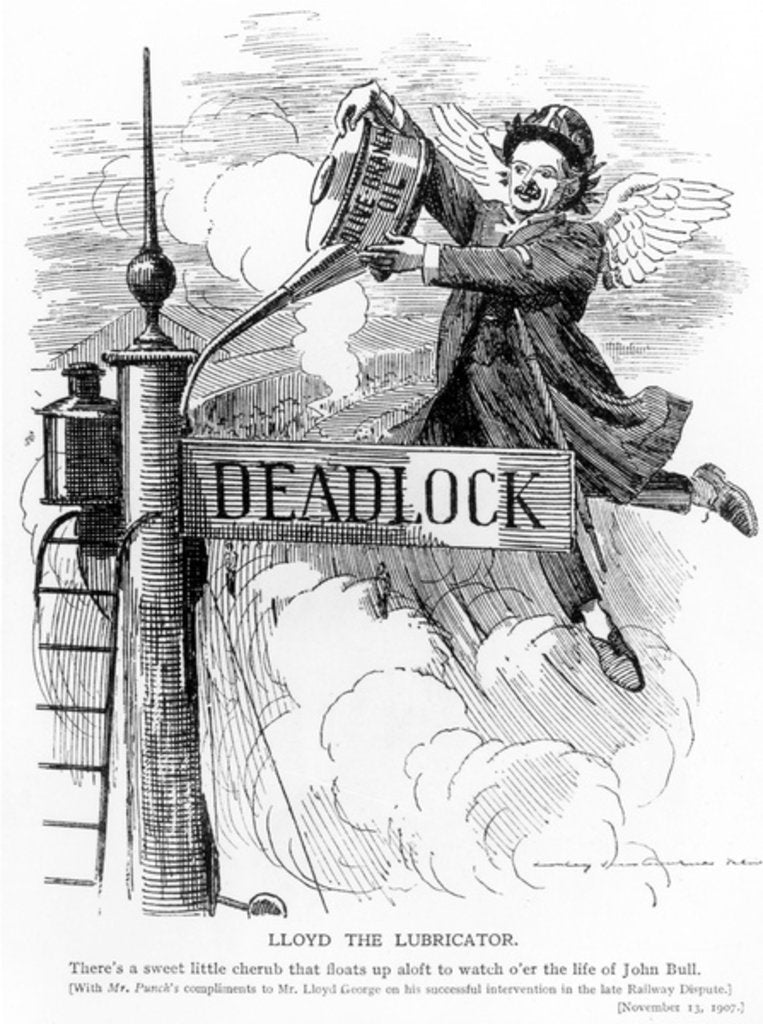 Detail of Lloyd the Lubricator, from Punch magazine, November 13, 1907 by English School