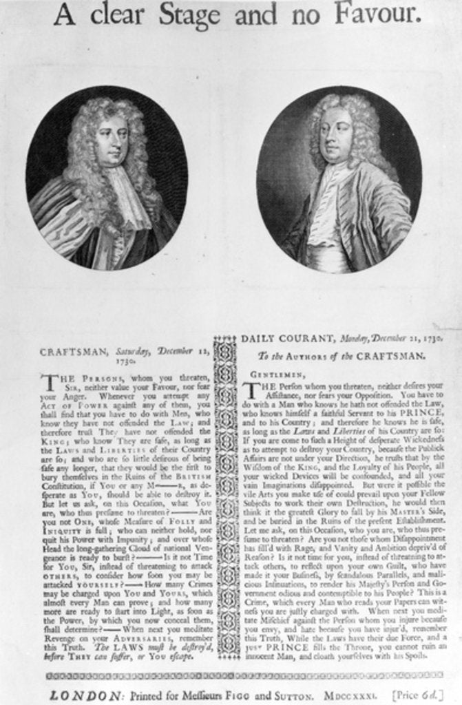 Detail of A Clear Stage and No Favour, 1730 by English School