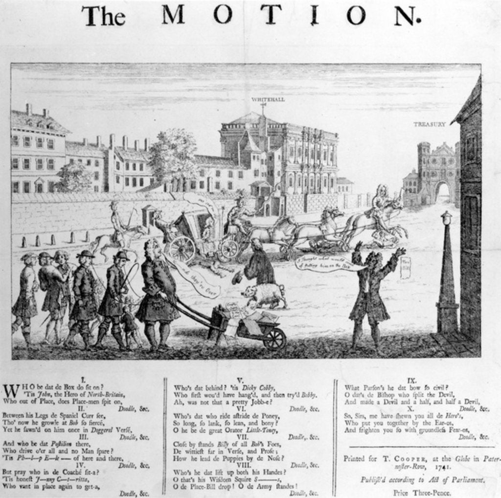 Detail of The Motion, 1741 by English School